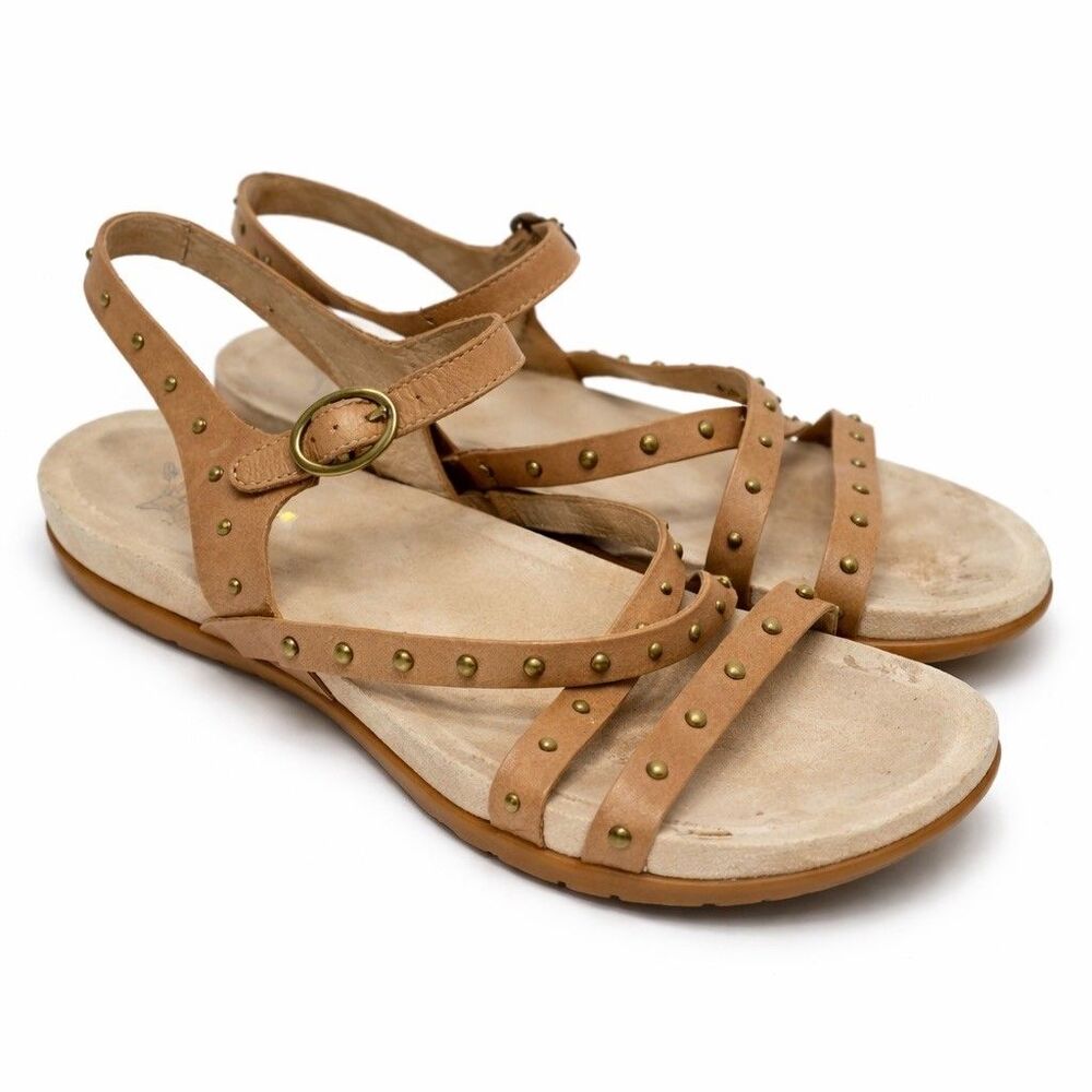 Dansko Brigitte Tan Strappy Slingback‎ Studded Sandal Womens Size 41